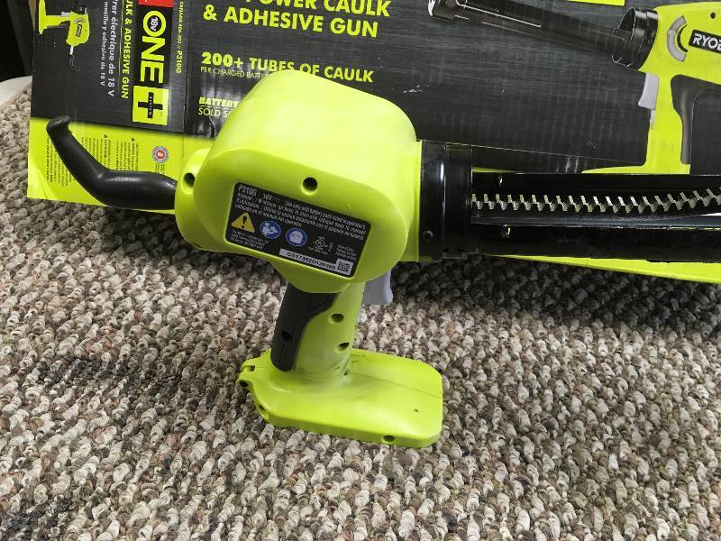 Ryobi One 18 Volt Power Caulk & Adhesive Gun open box in llike new condition