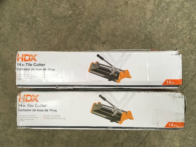 HDX 14 in. Tile Cutter - Lot of 2  open box in llike new condition