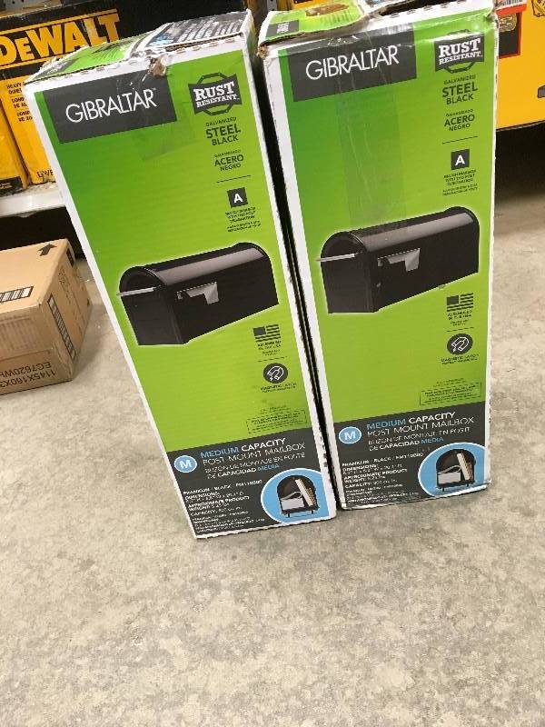 Gibraltar Medium Capacity Post-Mount Mailbox - Lot of 2
