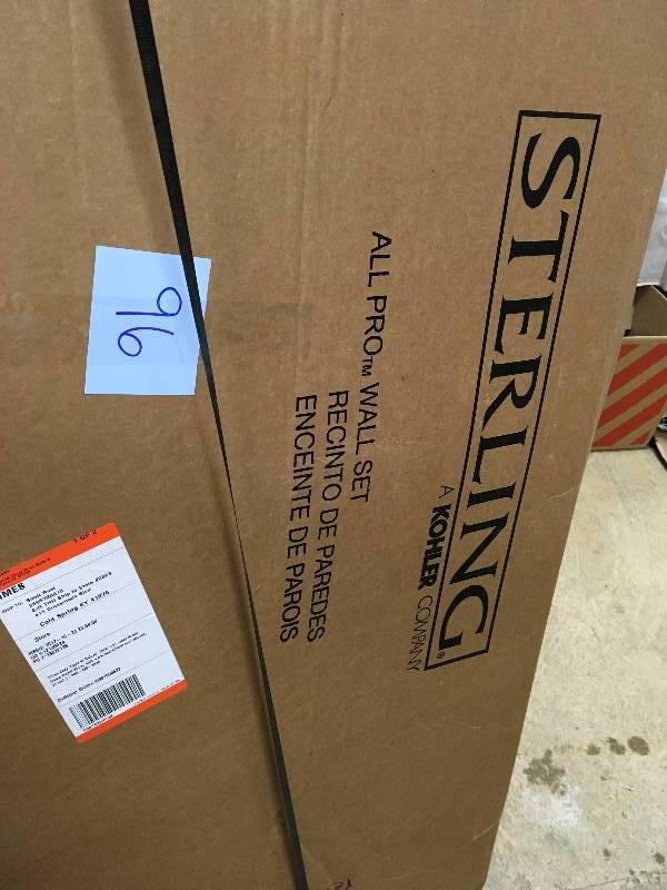 Sterling All Pro 30 in. x 60 in. x 74 in Bath and Shower Kit with Right Hand Drain in White not used