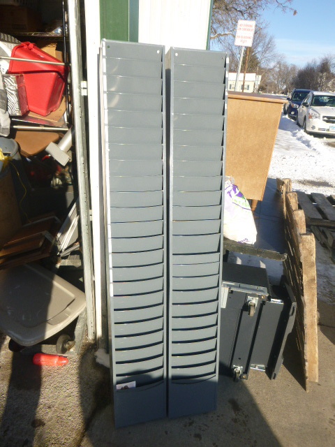 lot 150 image: Grey Slotted Shelves