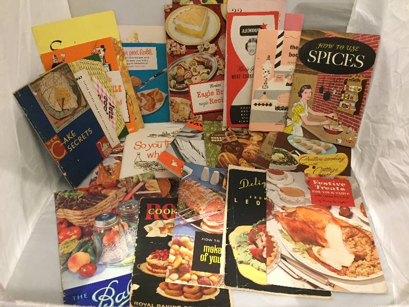 lot 93 image: Vintage Cookbooks