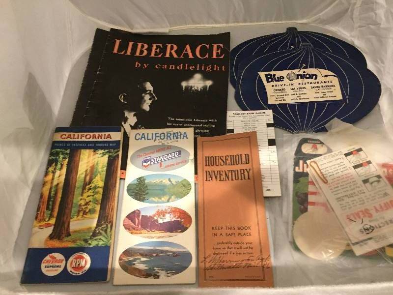 lot 96 image: Vintage Papers - Maps, Menus, Booklets