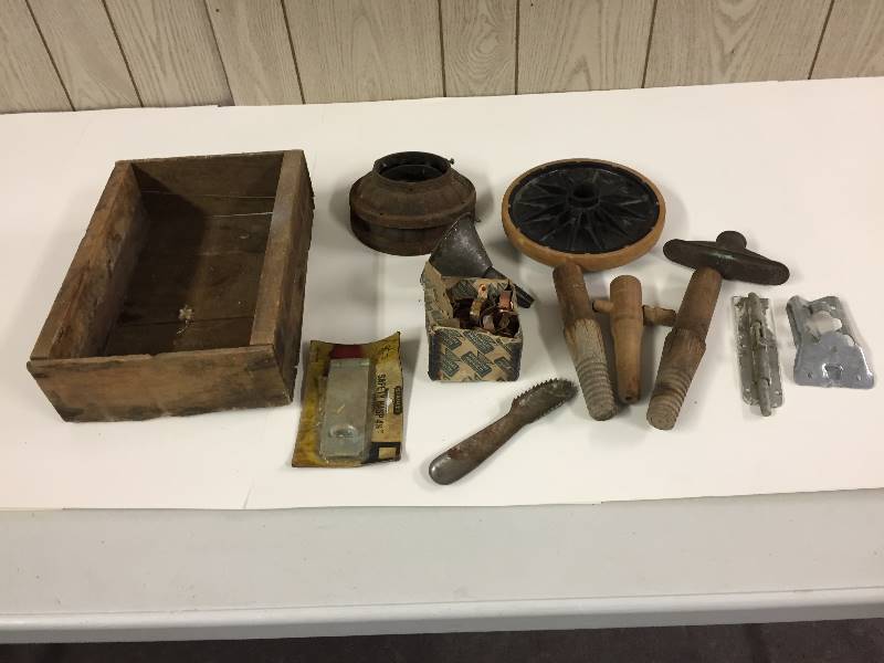 lot 25 image: Wooden Box with Contents