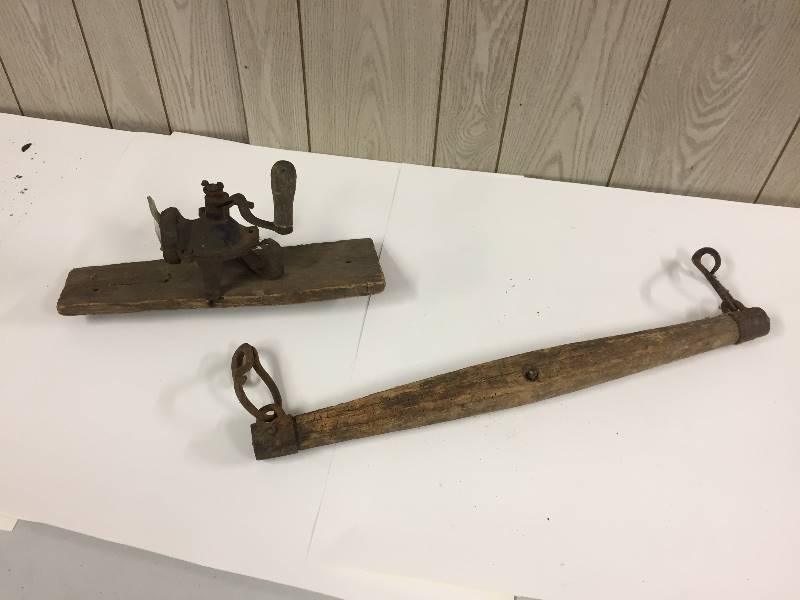 lot 36 image: Coffee Grinder Crank & Ox Yoke