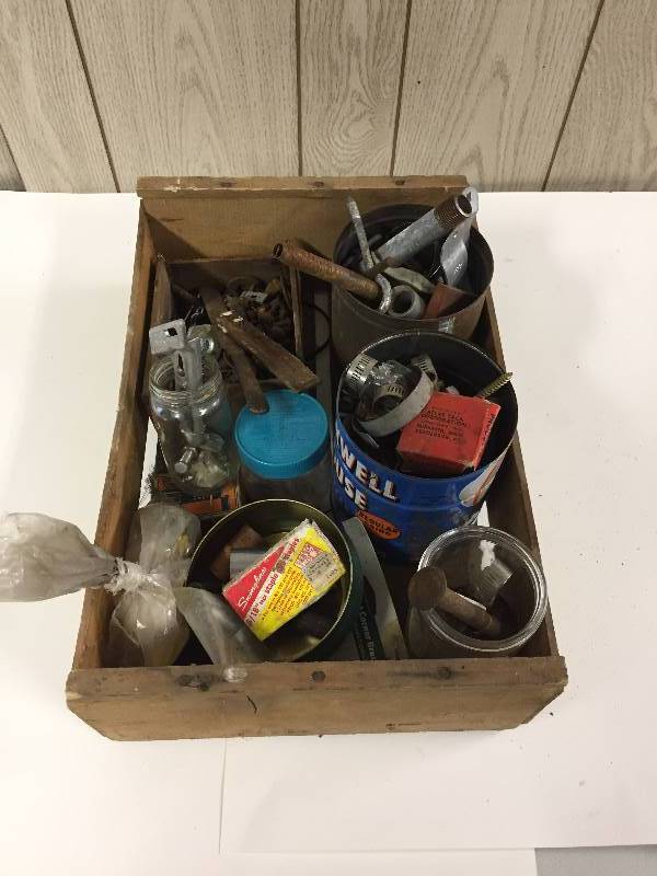 lot 37 image: Wooden Box with Hardware