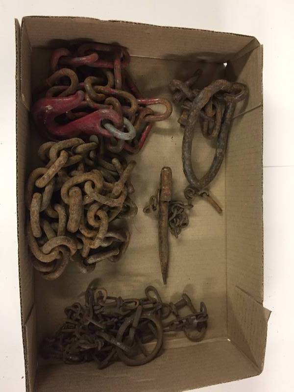 lot 40 image: Vintage Chains with Hooks, More