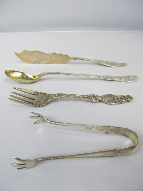 lot 38 image: Assorted Antique Sterling Flatware 