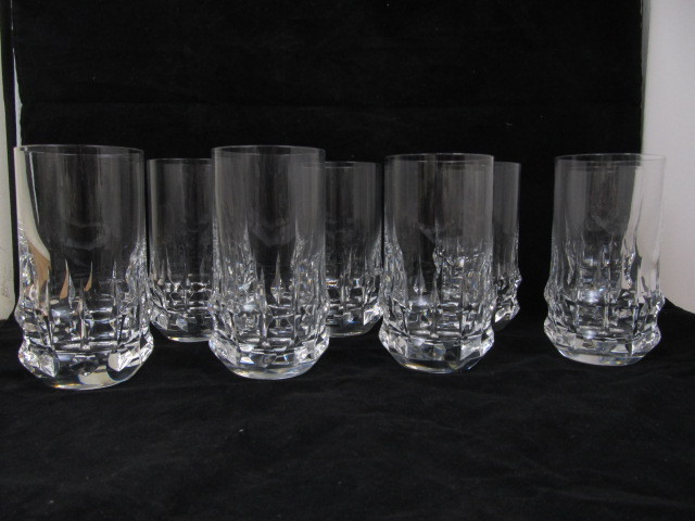 lot 54 image: Set of 8 Signed ROSENTHAL Holdfast Crystal Highball Glasses