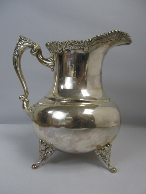 lot 67 image: Large Signed Solid 950 Sterling Silver Pitcher