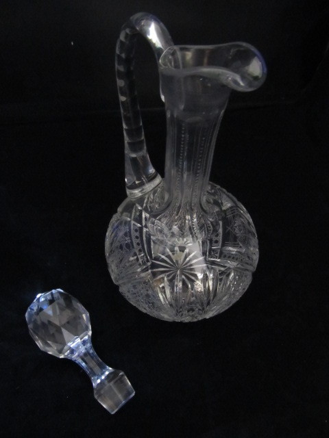 lot 86 image: Brilliant Cut Cristal Au Plomb EwerDecanter