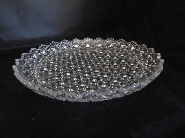 lot 88 image: Antique Brilliant Period Cut Crystal Serving plate
