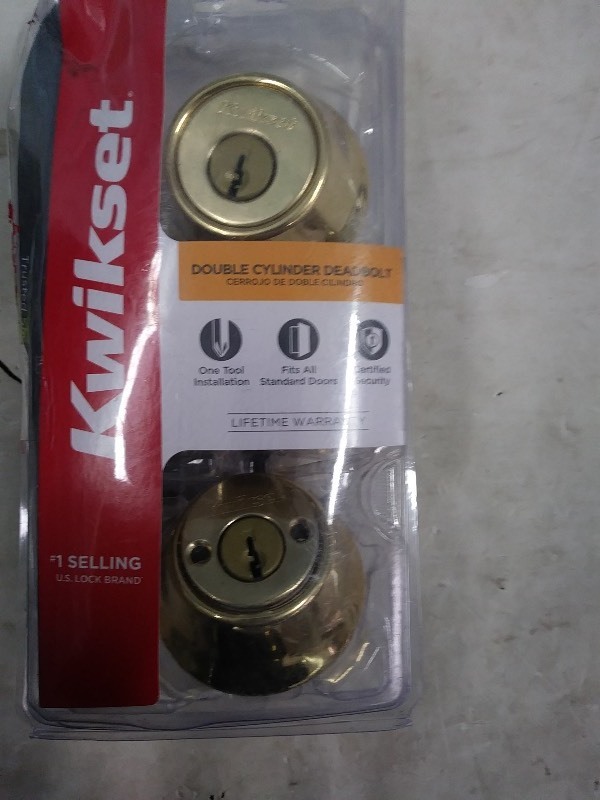 lot 17 image: Kwikset double cylinder deadbolt