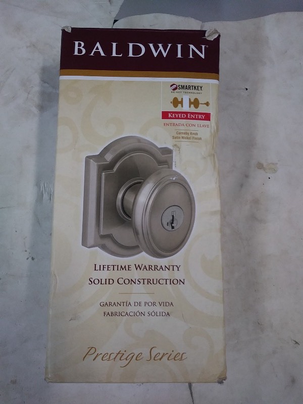 lot 52 image: Baldwin Prestige series keyed entry door knob