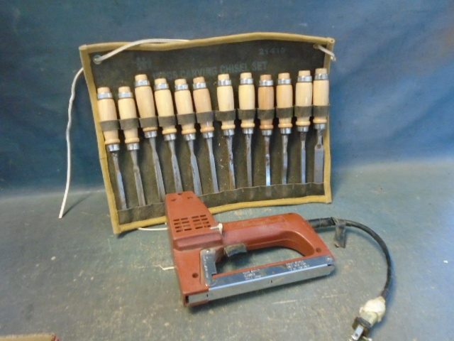 Wood Carving Tools and Power Stapler