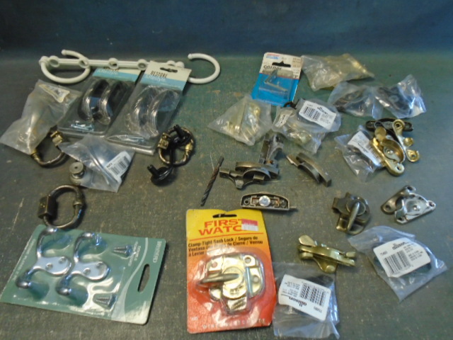 Sash Locks, Drawer Pulls, Hooks and More