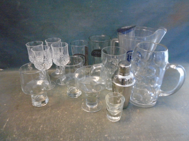 Beer Pitcher and Glasses