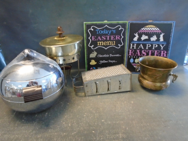 Ice bucket, Grater, Brass Planter and More