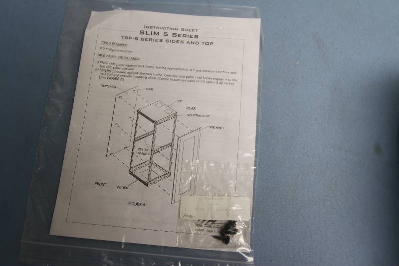lot 124 image: New (No Packaging) Middle Atlantic Slim 5 Series Dark Cherry Thermolaminate Equipment Rack Top & Sides
