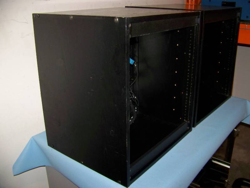 lot 127 image: (2) Wood, Mid-Sized, Audio  Video Equipment (Component) Racks