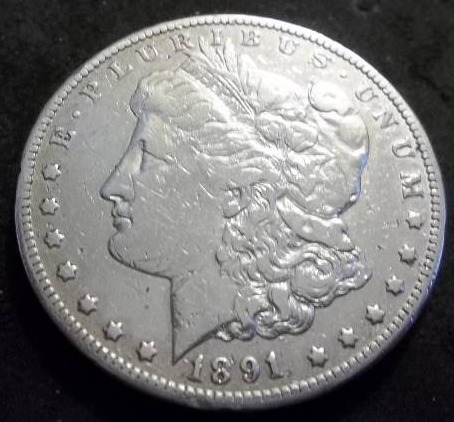 1891 CC Morgan Silver Dollar