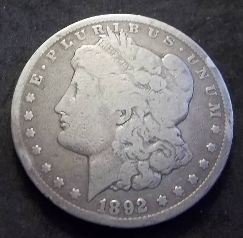 1892 CC  Morgan Silver Dollar