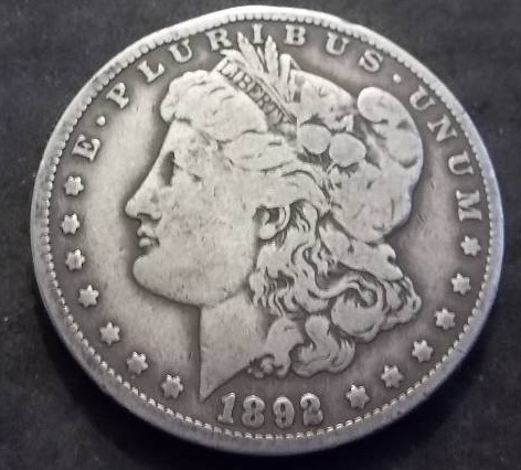 1892 O Morgan Silver Dollar