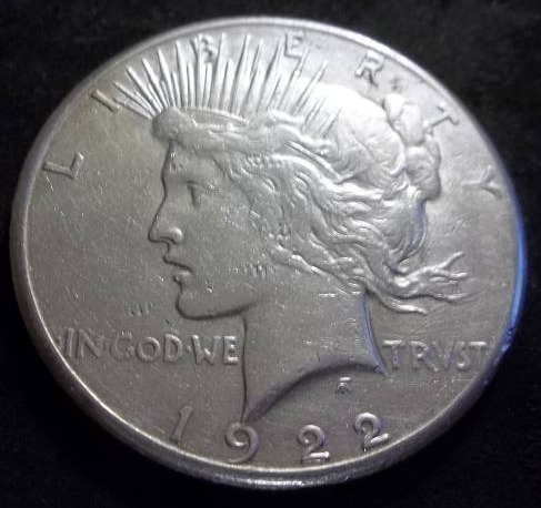 1922 S  Silver Peace Dollar