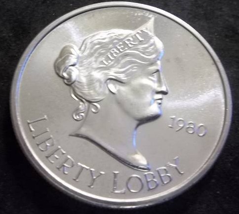 1980 Liberty Lobby  Silver Eagle One Oz. Round .999 Fine Bullion