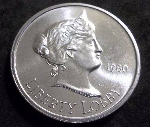 1980 Liberty Lobby  Silver Eagle One Oz. Round .999 Fine Bullion