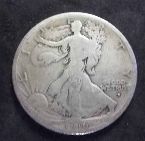 1916 D Walker Half Dollar (Obverse Mint Mark)