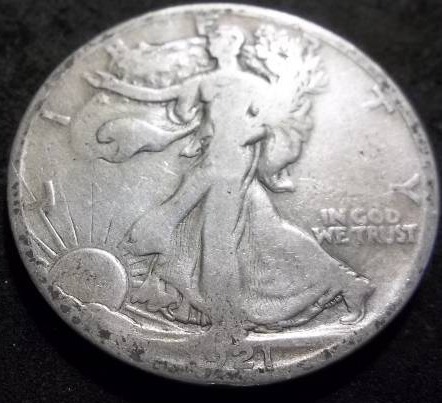 1921 S Walker Half Dollar