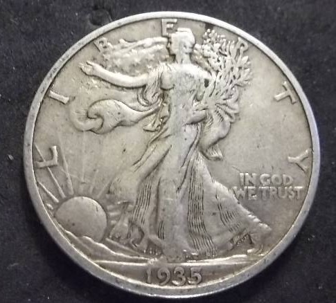 1935 S Walker Half Dollar