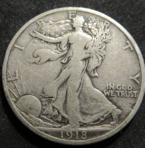 1918 S  Walker Half Dollar