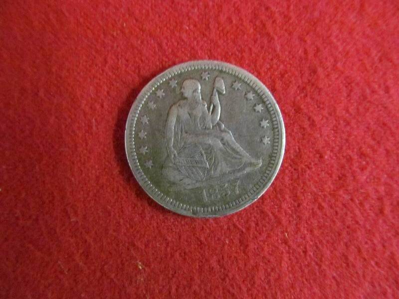 lot 25 image: Sitting Liberty Quarter