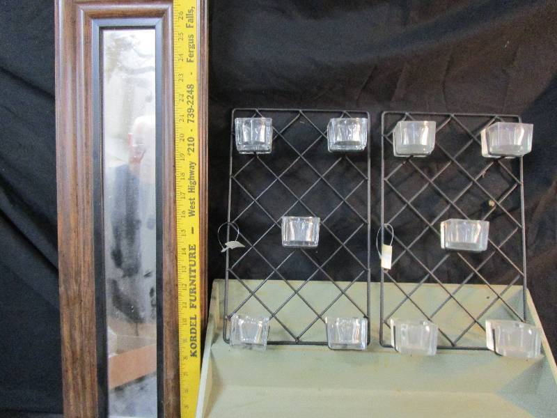 lot 71 image: 3-Metal Cordoba Wall Sconses