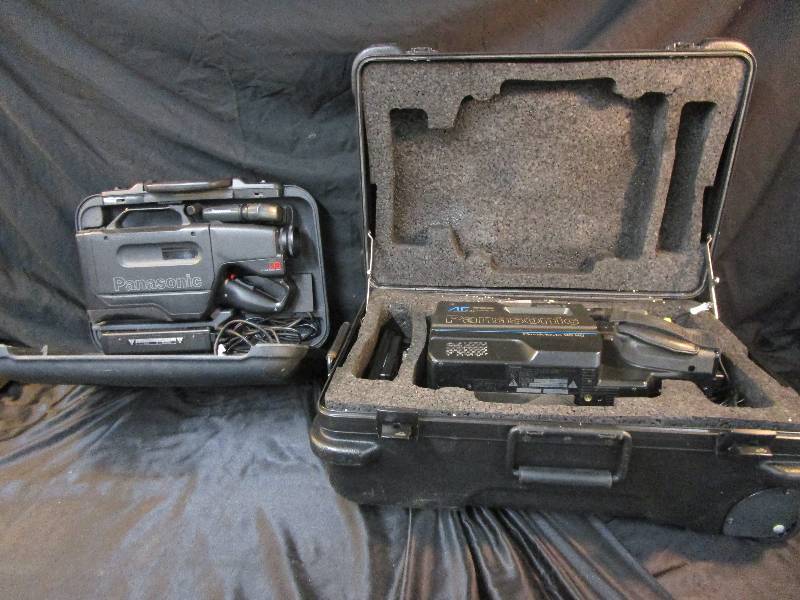 lot 100 image: 2 Panasonic Video Cameras in cases