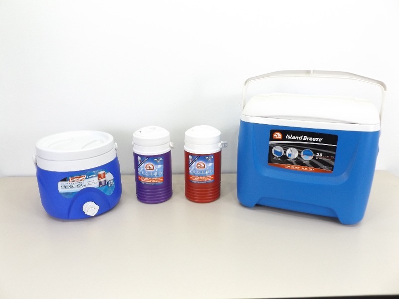 Lot of Coleman and Igloo Coolers