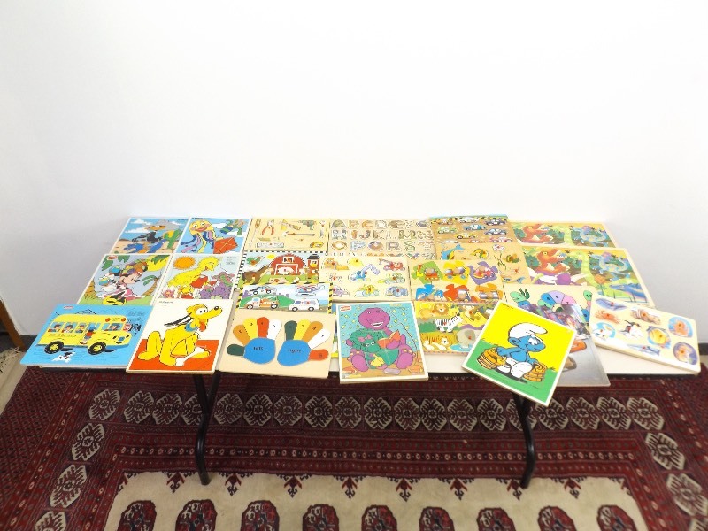 Large Lot of Wood Puzzles
