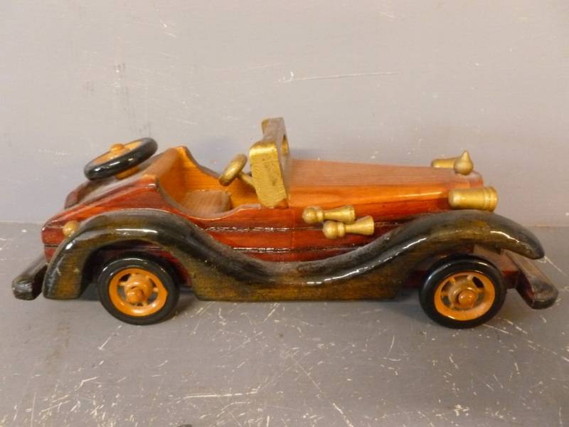 lot 38 image: Custom Made Wooden Car
