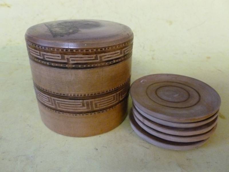 lot 46 image: Custom Made Coaster Set