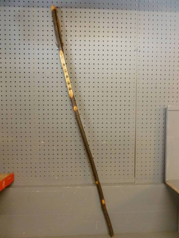 lot 60 image: Custom Made Wooden Walking Stick