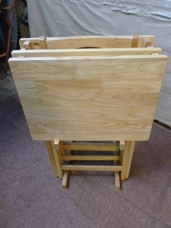 lot 67 image: Wooden TV Trays