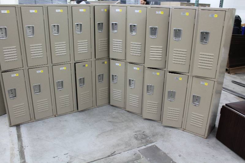 lot 35 image: Lot of (2) The Locker Guy Metal 10-Locker Cabinets
