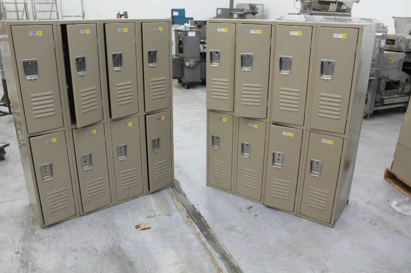 lot 33 image: Lot of (2) The Locker Guy Metal 8-Locker Cabinets