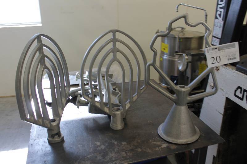 lot 20 image: Lot of (3) Commercial Mixer Paddles