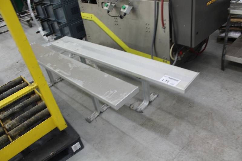 lot 134 image: Lot of (2) Commercial Aluminum Benches