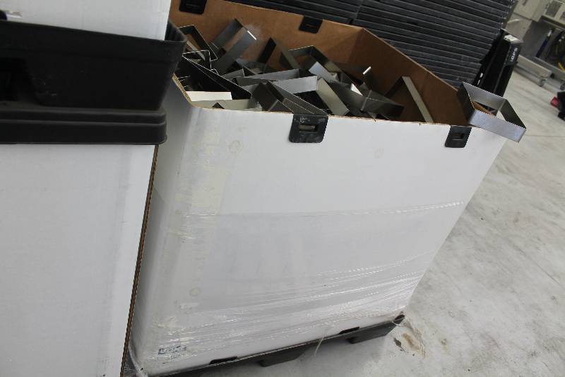 lot 145 image: Lot of (150) 12x7.5in. Cake Pans w Uline S-19003 Reusable Bulk Container