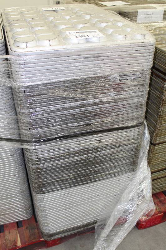 lot 190 image: Lot of (70) Hamburger Pans with New Coating