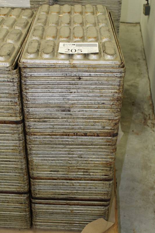 lot 205 image: Lot of Approx. (50) Brat Bun Bread Pans
